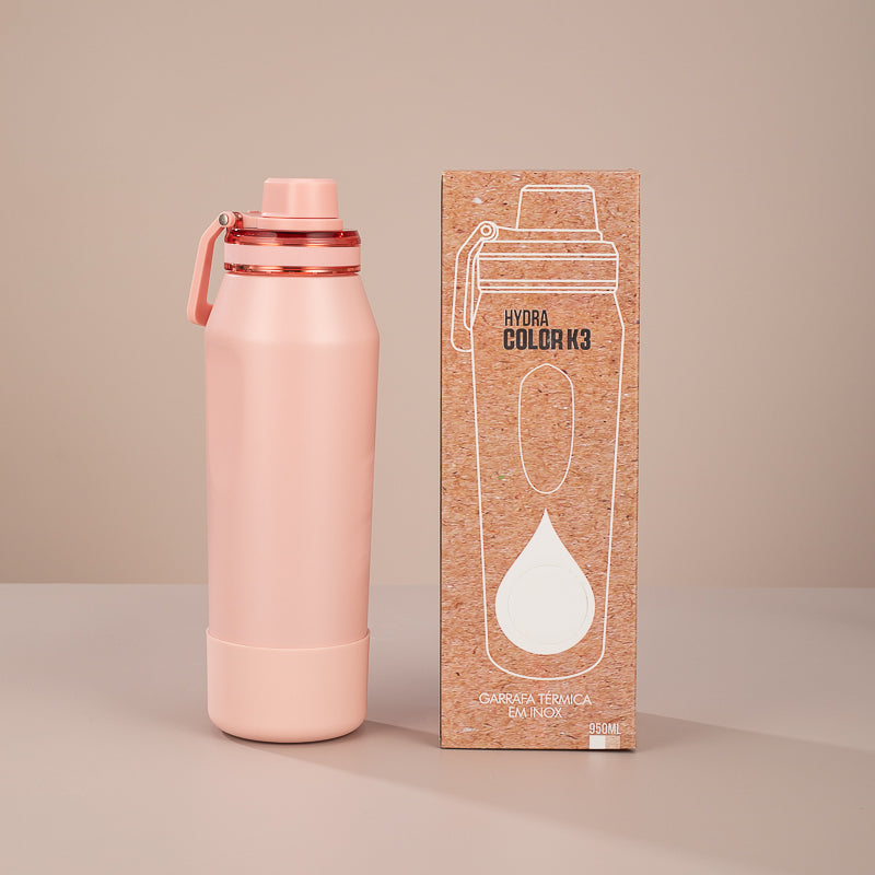 Garrafa Térmica Hydra Color K3 Rosê - 950ml