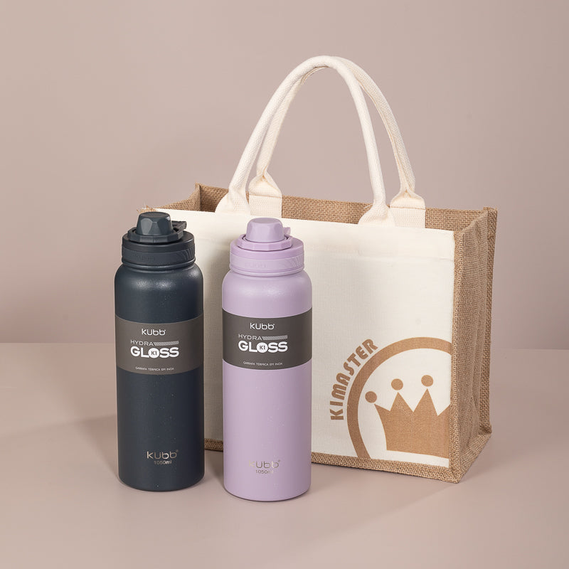 Garrafa Térmica Hydra Gloss K1 Cinza Escuro - 1050ml