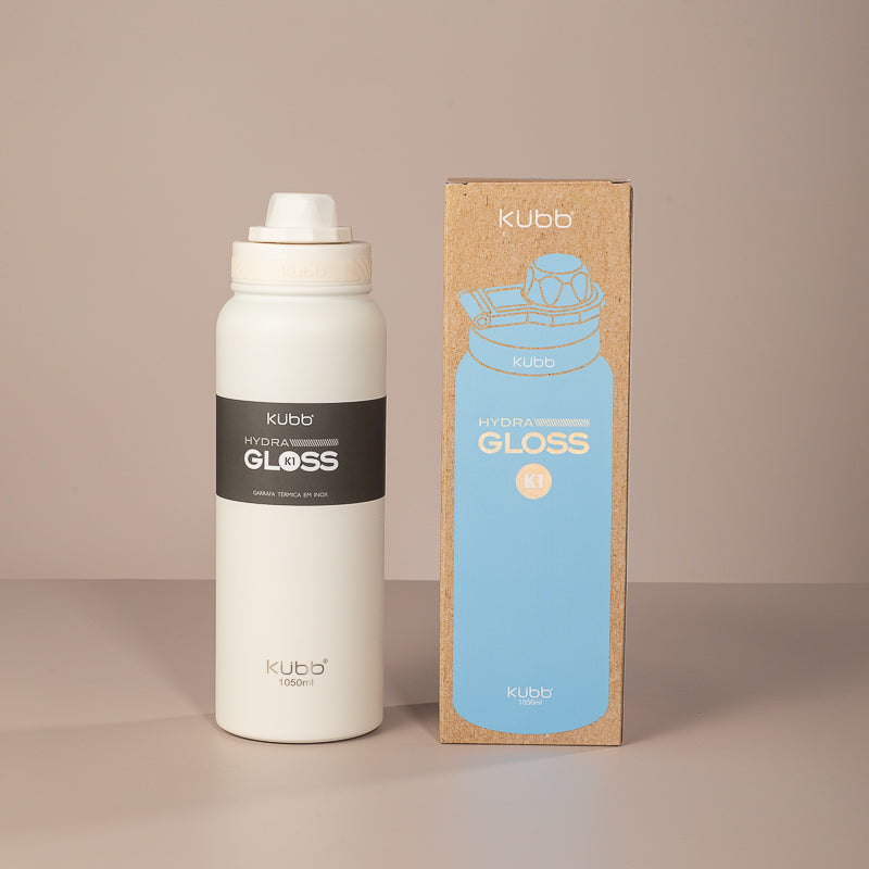 Garrafa Térmica Hydra Gloss K1 Cinza Escuro - 1050ml