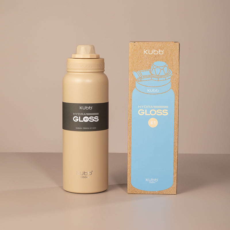 Garrafa Térmica Hydra Gloss K1 Cinza Escuro - 1050ml