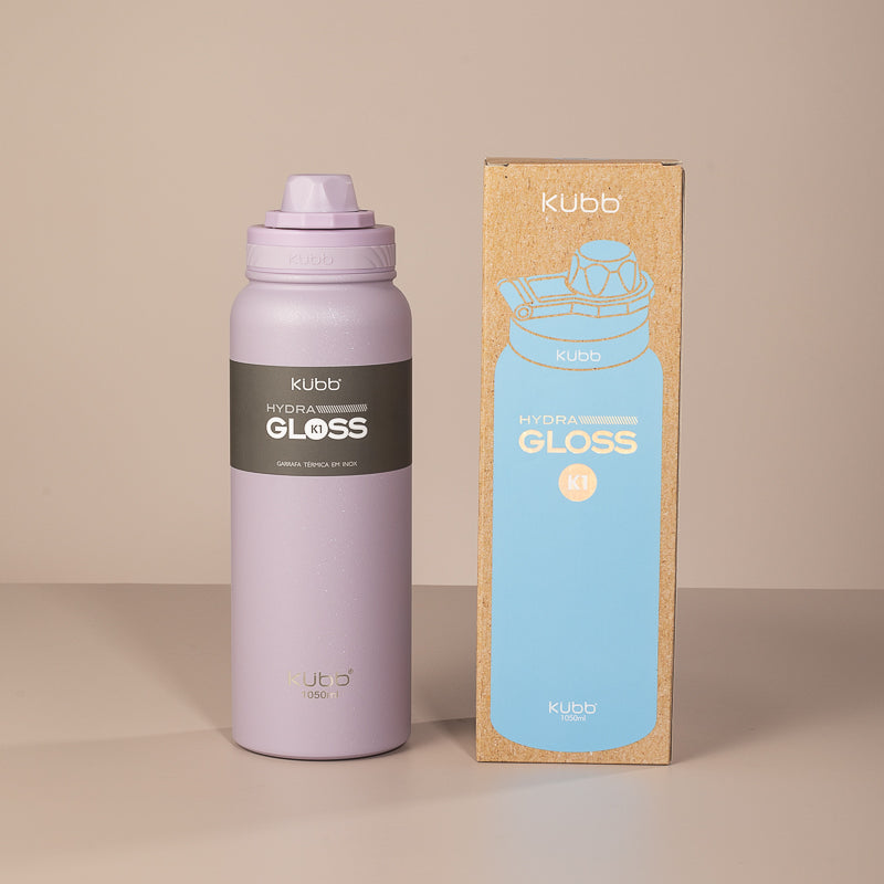 Garrafa Térmica Hydra Gloss K1 Cinza Escuro - 1050ml