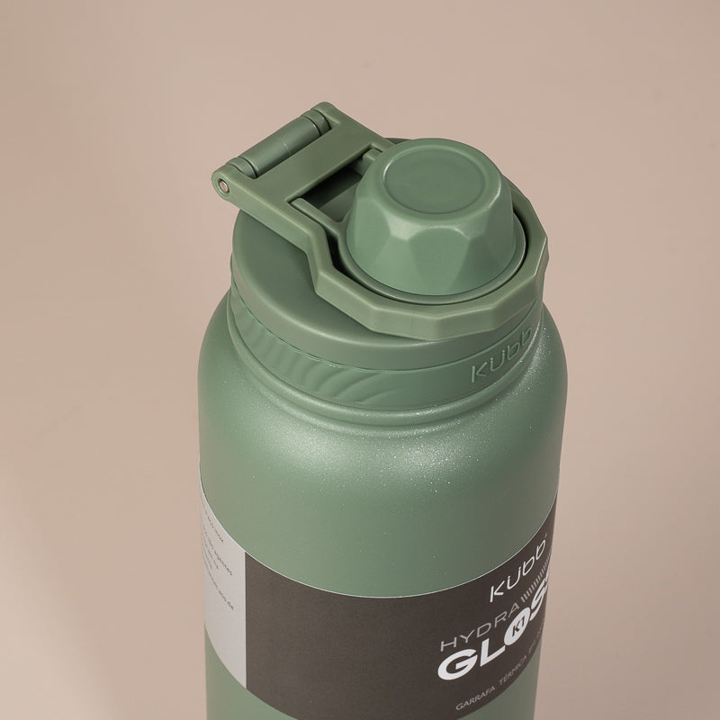 Garrafa Térmica Hydra Gloss K1 Cinza Escuro - 1050ml