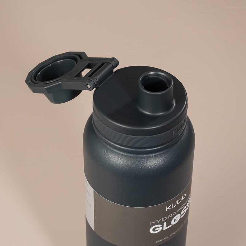 Garrafa Térmica Hydra Gloss K1 Cinza Escuro - 1050ml