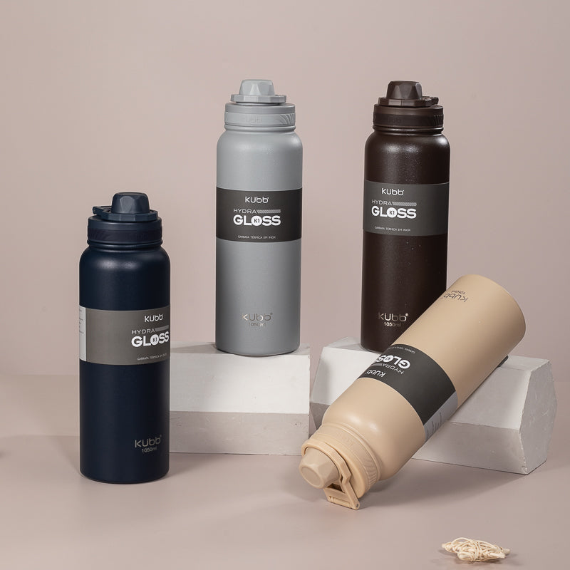 Garrafa Térmica Hydra Gloss K1 Cinza Escuro - 1050ml