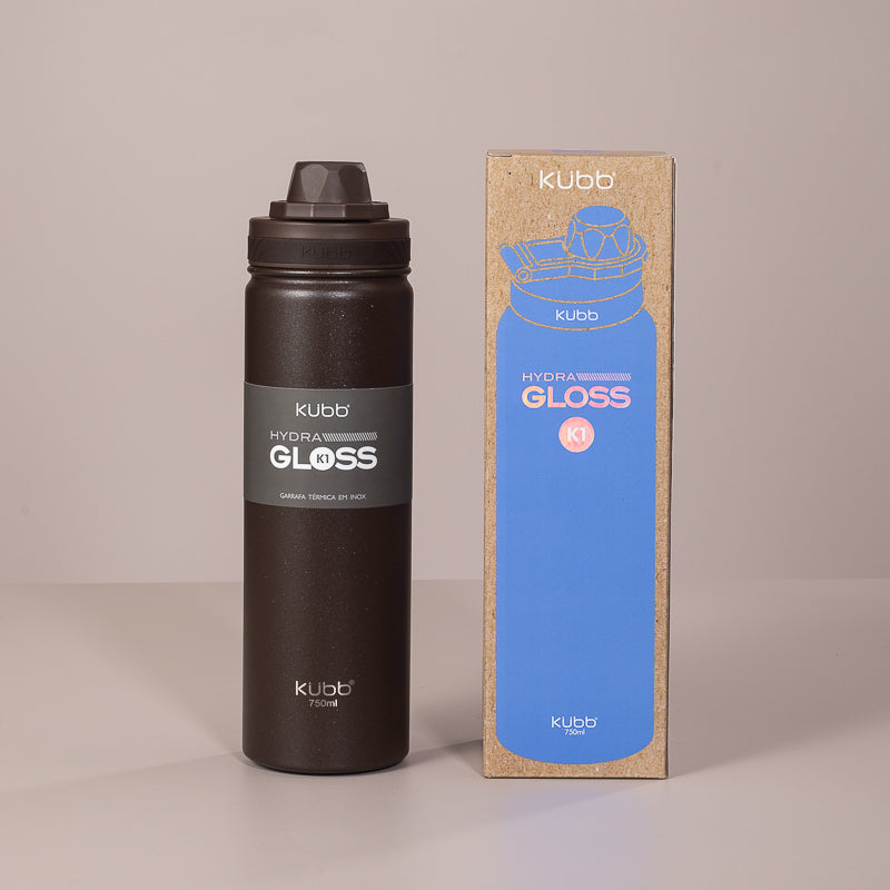 Garrafa Térmica Hydra Gloss K1 Preto - 750ml