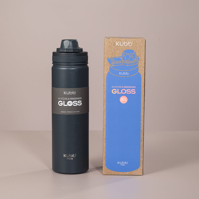 Garrafa Térmica Hydra Gloss K1 Preto - 750ml