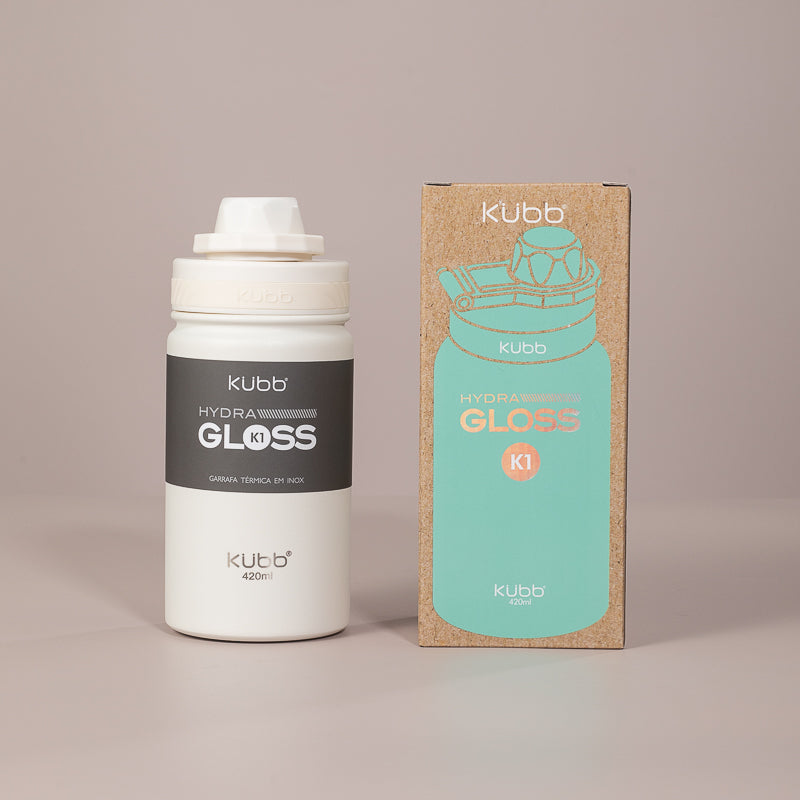 Garrafa Térmica Hydra Gloss K1 Cinza Escuro - 420ml