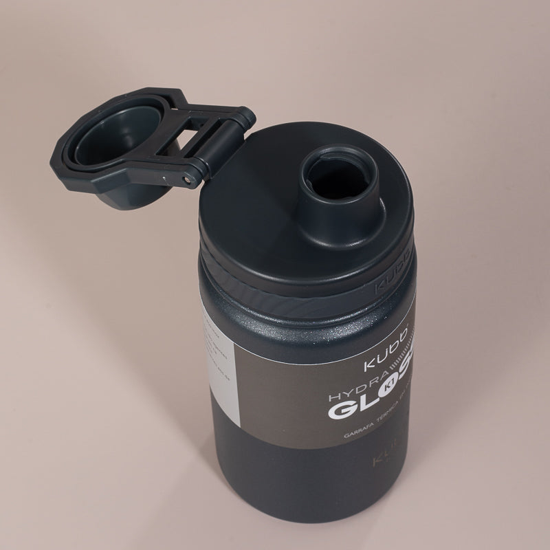 Garrafa Térmica Hydra Gloss K1 Cinza Escuro - 420ml
