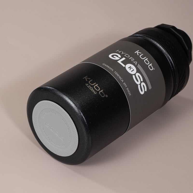 Garrafa Térmica Hydra Gloss K1 Cinza Escuro - 420ml