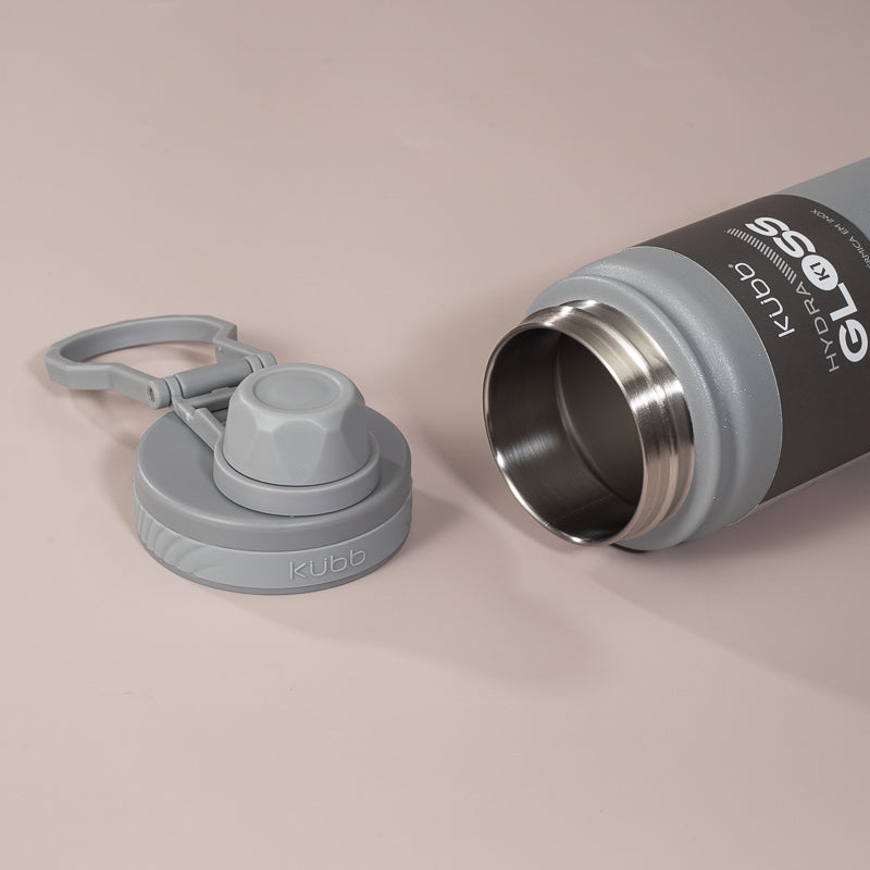 Garrafa Térmica Hydra Gloss K1 Cinza Escuro - 420ml