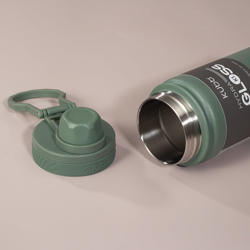 Garrafa Térmica Hydra Gloss K1 Cinza Escuro - 420ml