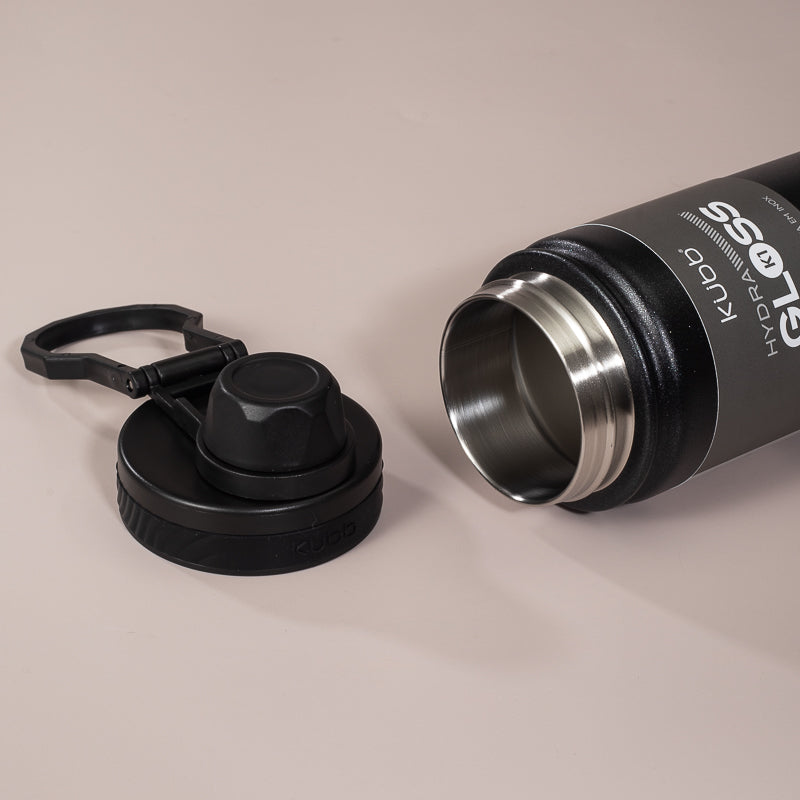 Garrafa Térmica Hydra Gloss K1 Cinza Escuro - 420ml
