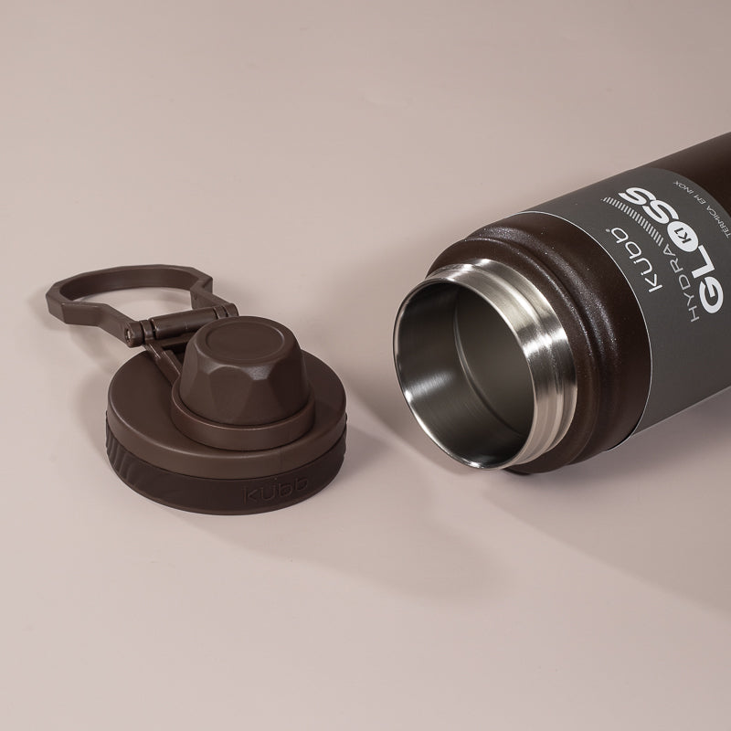 Garrafa Térmica Hydra Gloss K1 Cinza Escuro - 420ml
