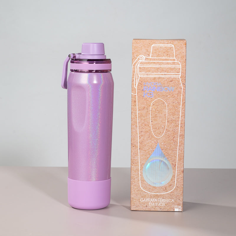 Garrafa Térmica Hydra Rainbow K3 Roxo - 650ml