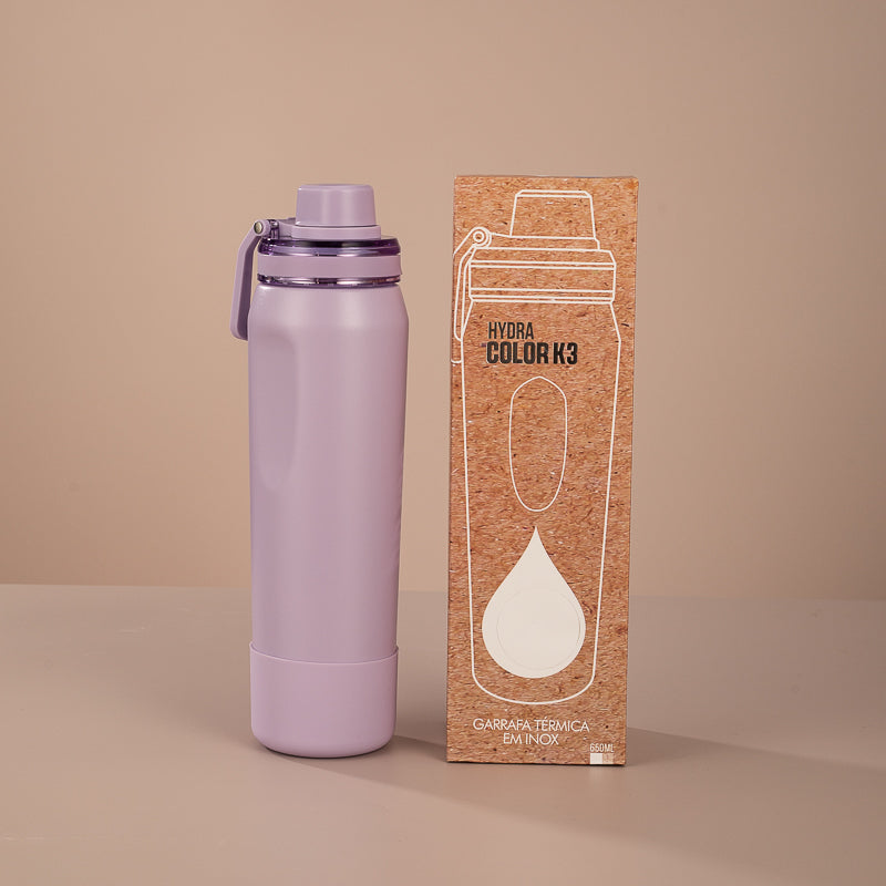 Garrafa Térmica Hydra Color K3 Rosê - 650ml