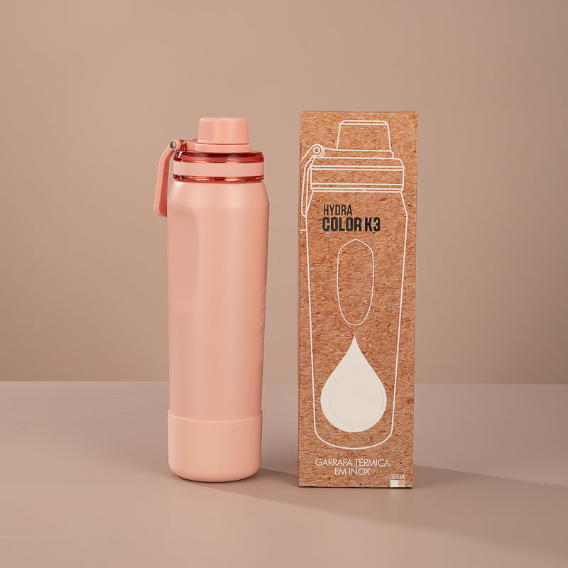 Garrafa Térmica Hydra Color K3 Rosê - 650ml
