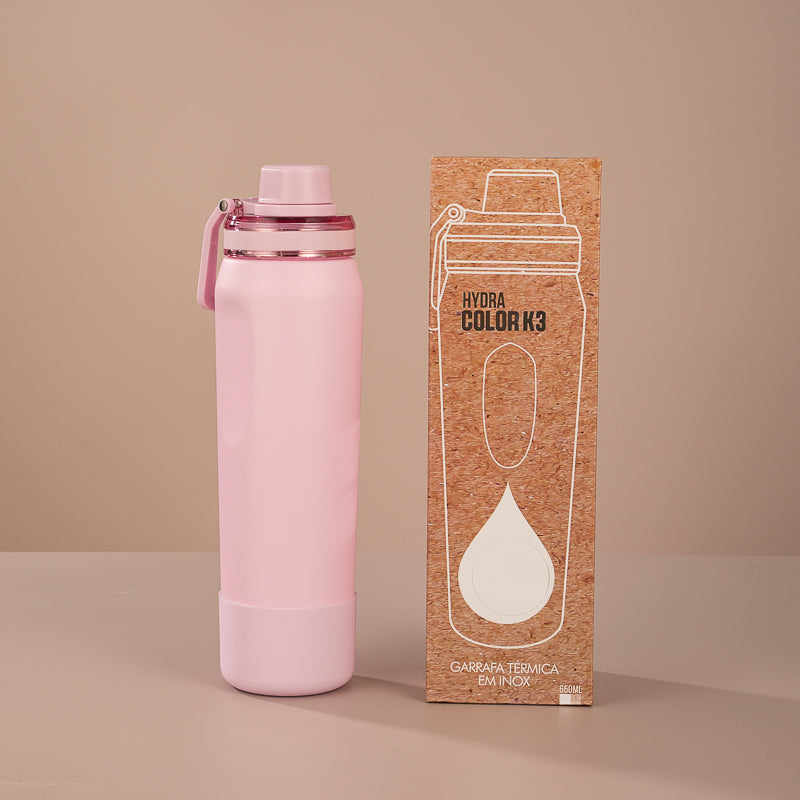 Garrafa Térmica Hydra Color K3 Rosê - 650ml