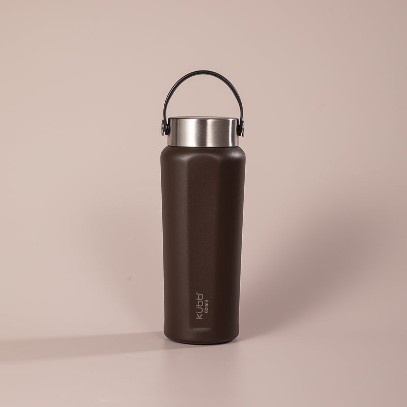 Garrafa de Água Térmica Marrom Kubb 600ml
