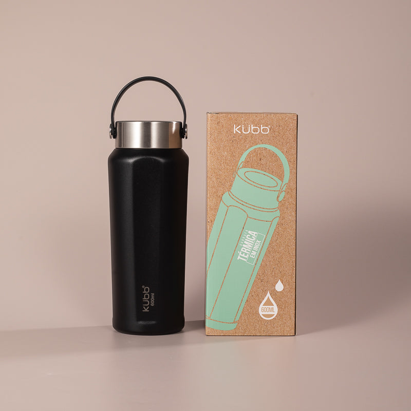 Garrafa de Água Térmico Bege Kubb 600ml
