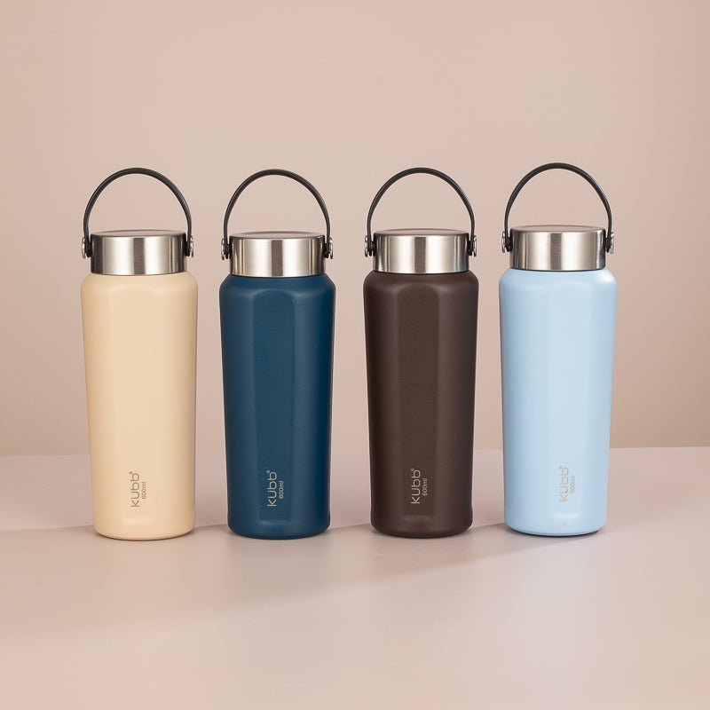 Garrafa de Água Térmico Bege Kubb 600ml