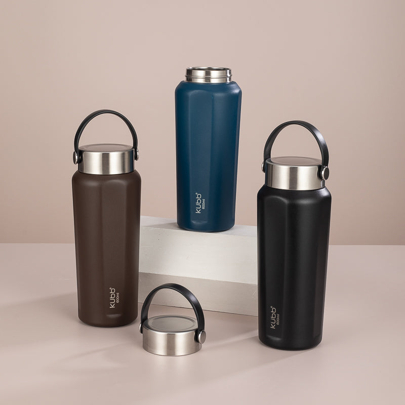 Garrafa de Água Térmico Bege Kubb 600ml
