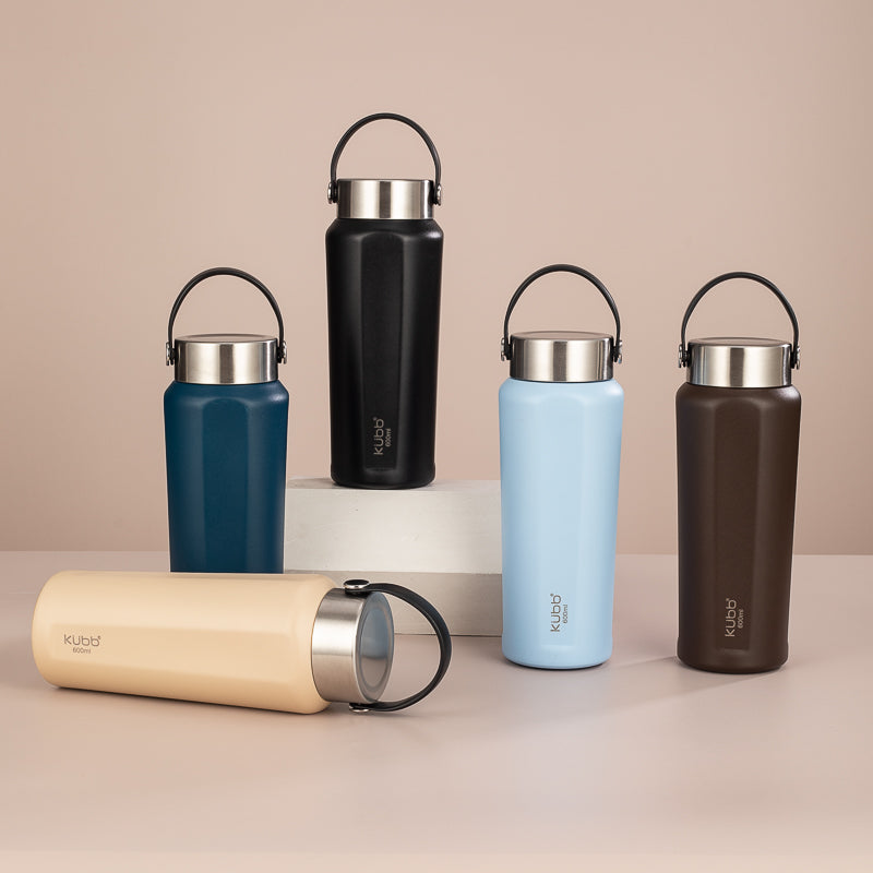 Garrafa de Água Térmico Bege Kubb 600ml
