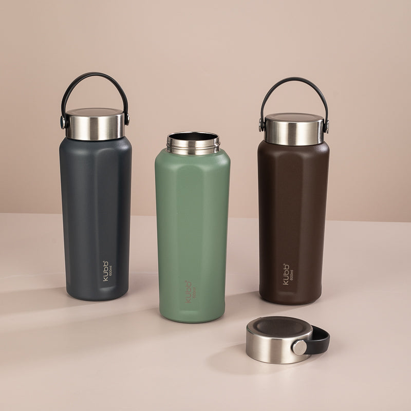 Garrafa de Água Térmico Bege Kubb 600ml