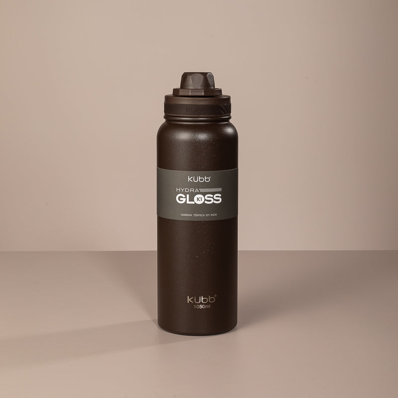 Garrafa Térmica Hydra Gloss K1 Marrom - 1050ml
