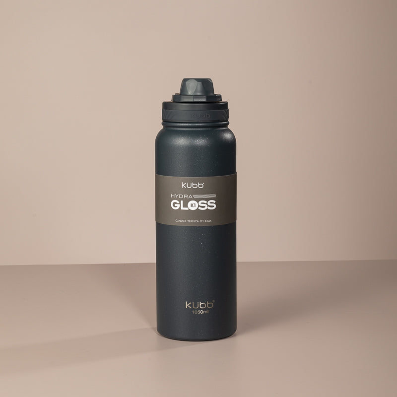Garrafa Térmica Hydra Gloss K1 Cinza Escuro - 1050ml