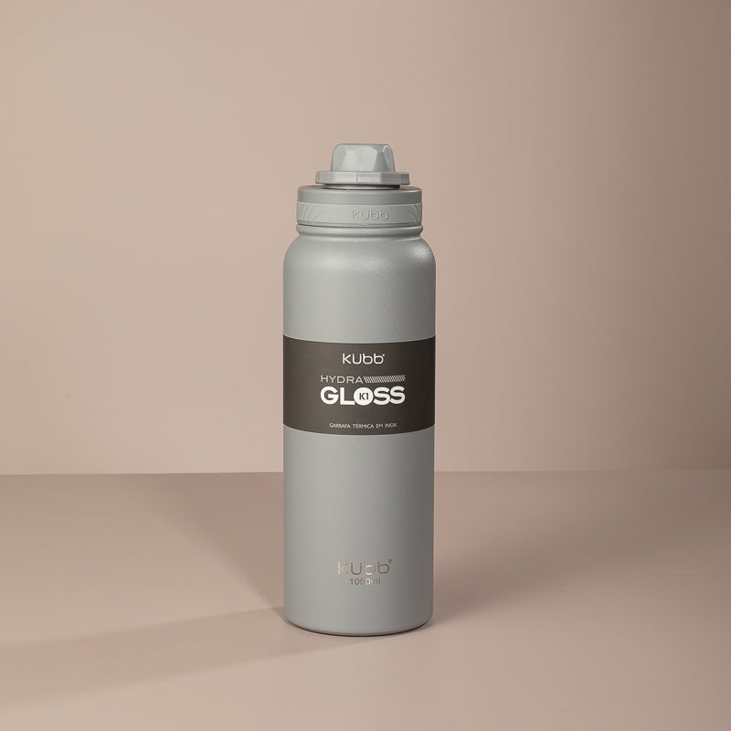 Garrafa Térmica Hydra Gloss K1 Cinza Claro - 1050ml