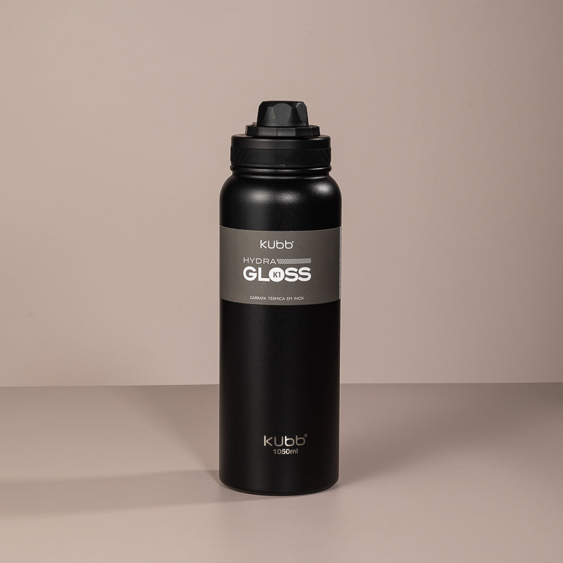 Garrafa Térmica Hydra Gloss K1 Preto - 1050ml