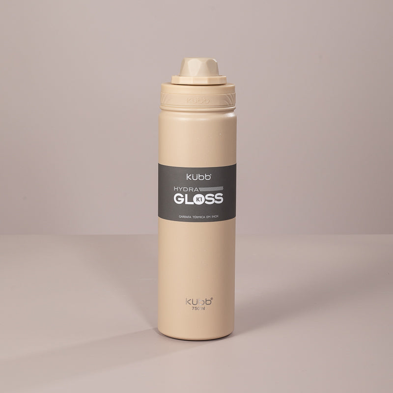 Garrafa Térmica Hydra Gloss K1 Bege - 750ml
