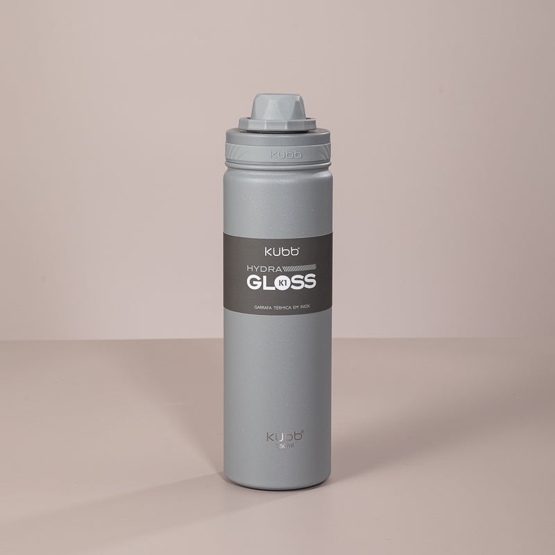 Garrafa Térmica Hydra Gloss K1 Cinza Claro - 750ml