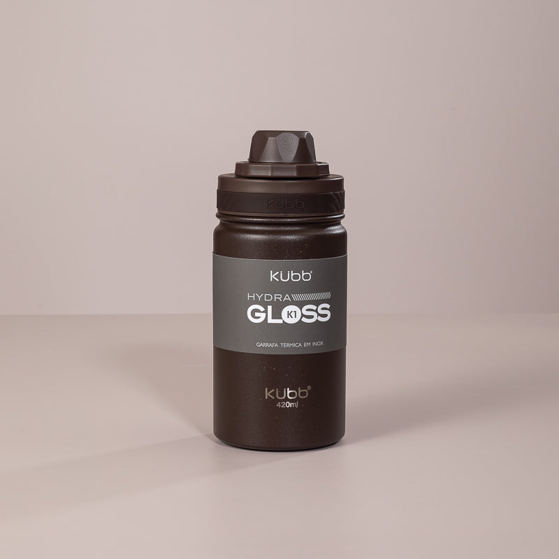 Garrafa Térmica Hydra Gloss K1 Marrom - 420ml
