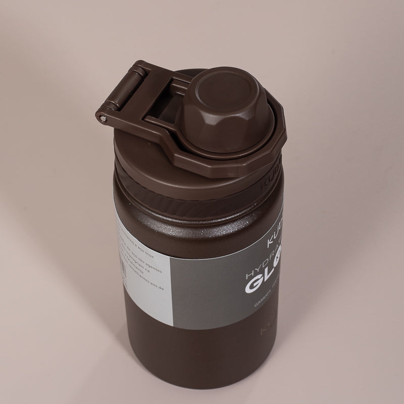 Garrafa Térmica Hydra Gloss K1 Cinza Escuro - 420ml