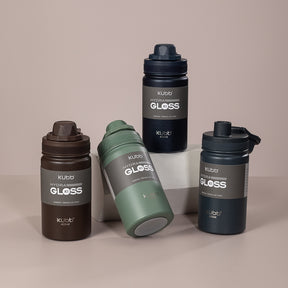 Garrafa Térmica Hydra Gloss K1 Cinza Escuro - 420ml