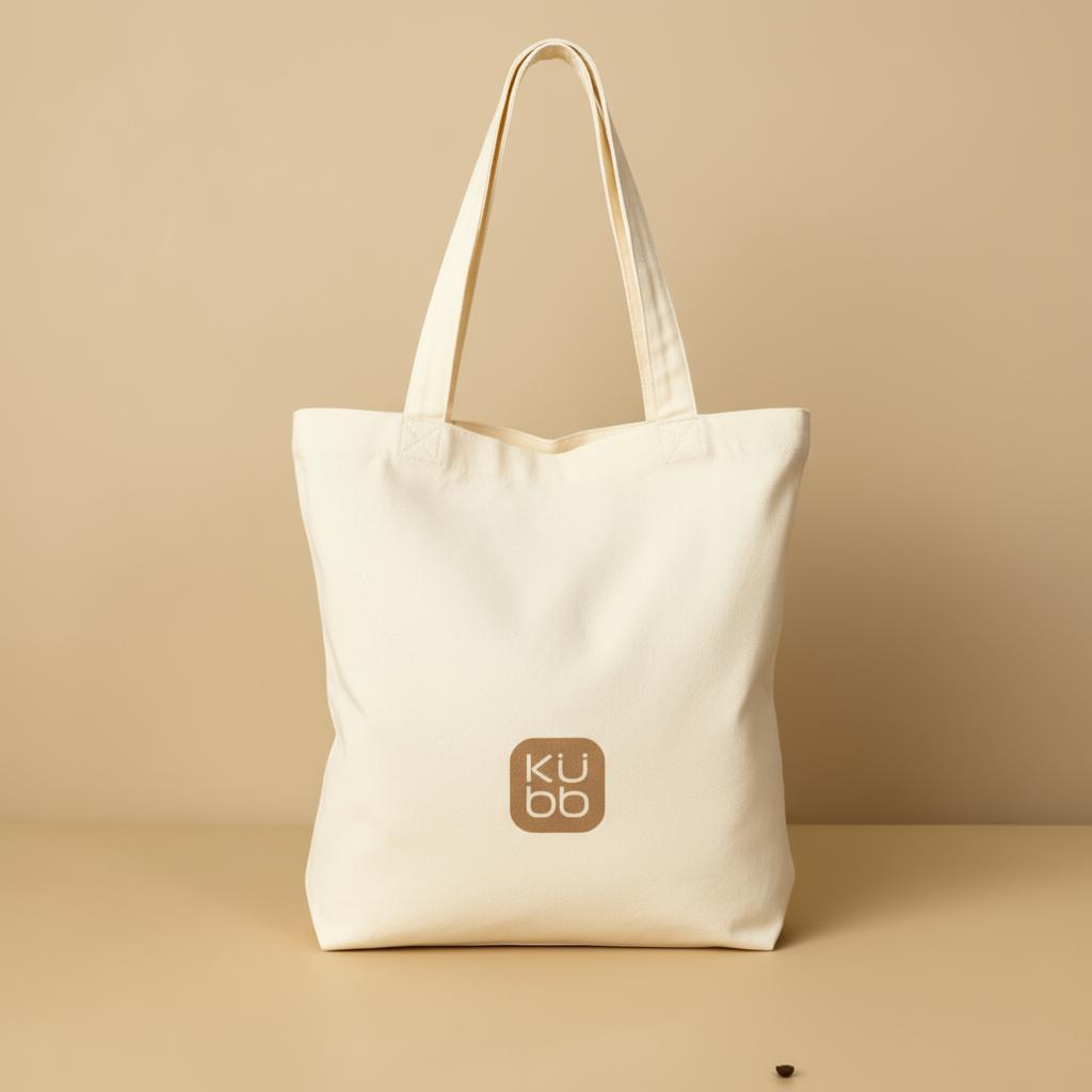 Ecobag Kubb Algodão Cru – Sacola Reutilizável Sustentável